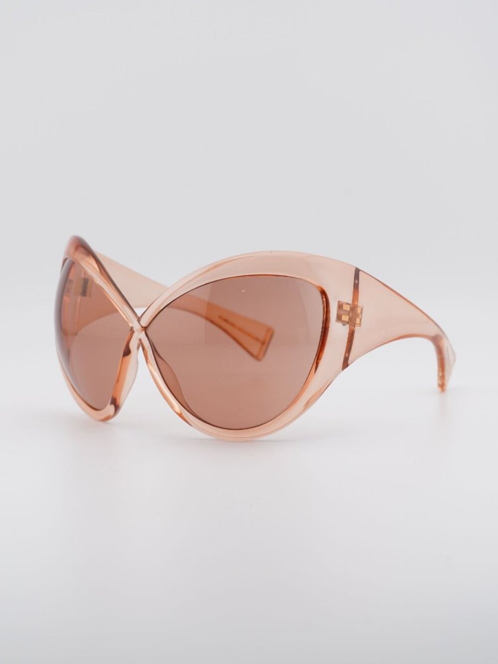 Tom Ford FT0219 72Y Sunglasses Shiny Pink Butterfly Frame, Pink Lenses
